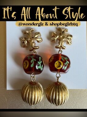 🔥🔥🔥ONE ITEM DEAL OF THE DAY Tory Burch Authentic Earrings Reduced Buy Now & Save